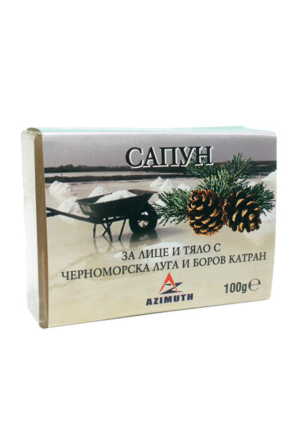AZIMUTH Black Sea Lye Natural Soap Face &amp; Body 100g