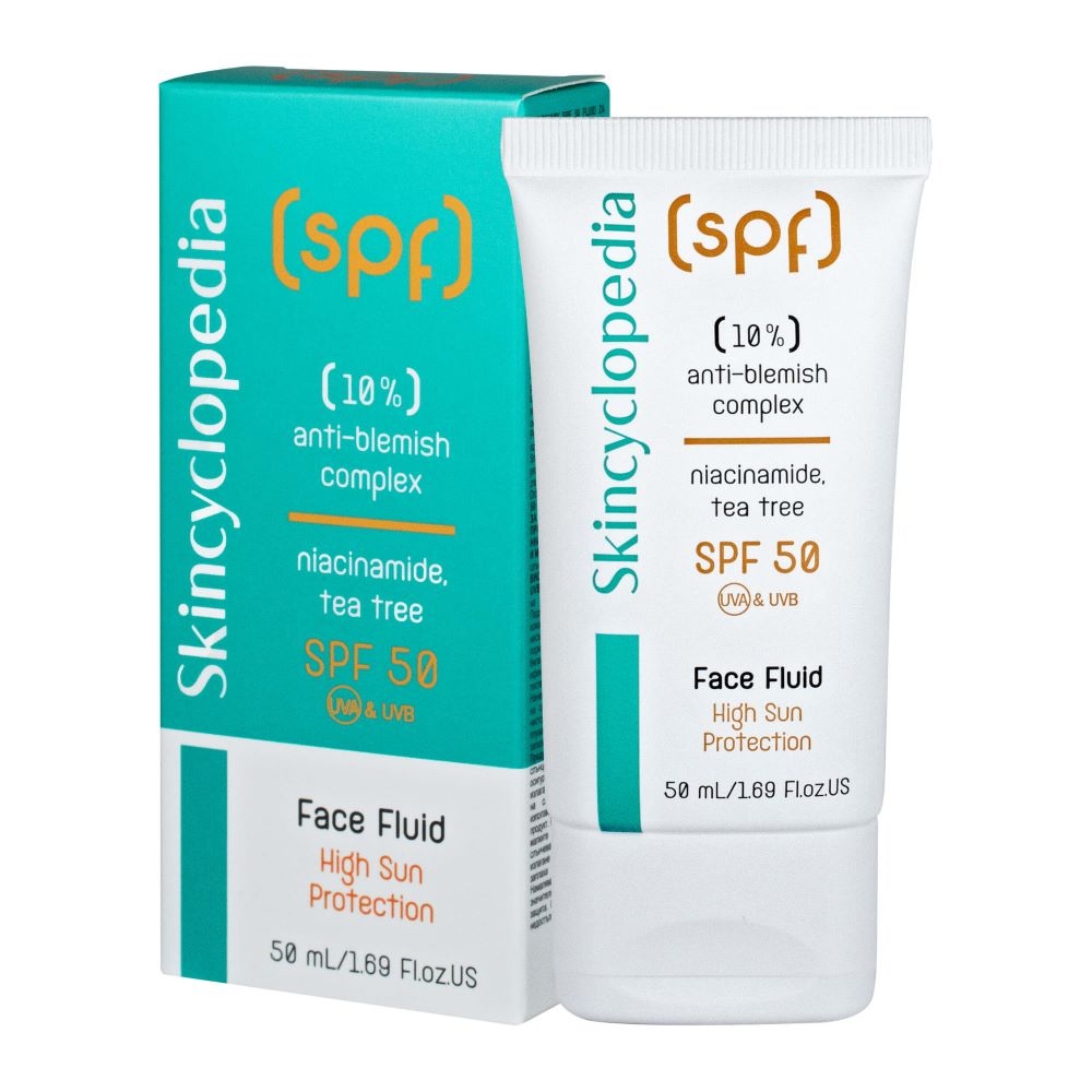 Skincyclopedia SPF 50 Anti-Blemish Face Fluid — High Sun Protection