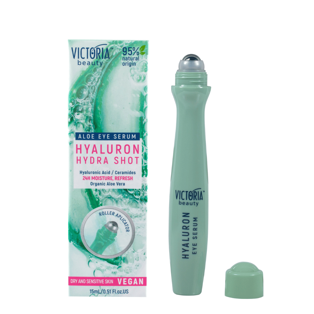 Victoria Beauty Hyaluron Hydra Shot Aloe Eye Serum 15ml with roller applicator