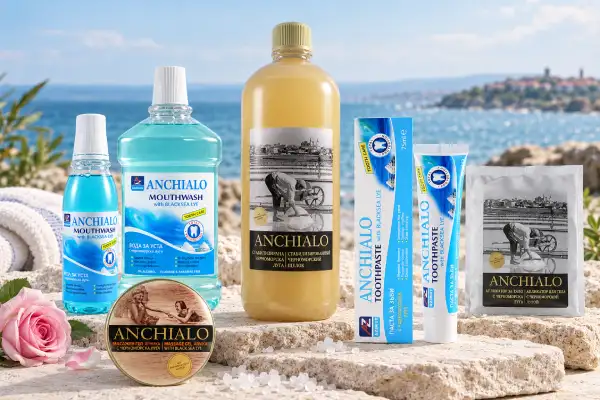 Bulgarian ANCHIALO body and oral care products with Black Sea lye